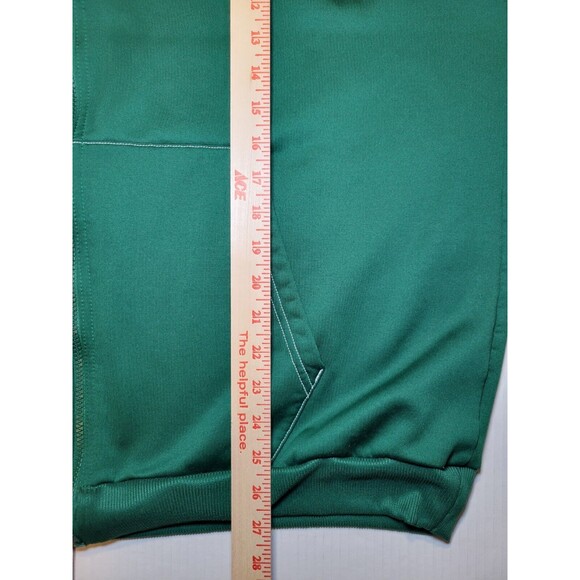 Adidas Green Full Zip Aeroready Hoodie Sweatshirt Sweater Hooded Drawstrings 2XL - Picture 9 of 9